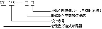 DW965系列智能型萬能式斷路器型號(hào)說明