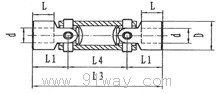 WS/WSD小型萬(wàn)向聯(lián)軸器安裝尺寸1