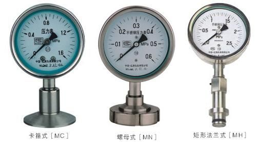 Y-60MC/Y-100MC衛(wèi)生型隔膜壓力表