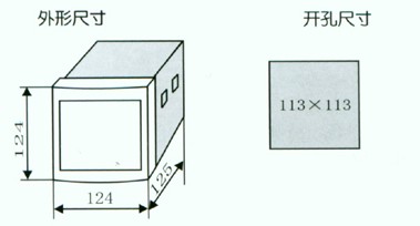 JKL21A系列無功補(bǔ)償控制器外形尺寸