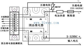 GJJM-1固態(tài)繼電器監(jiān)測(cè)模塊接線圖1