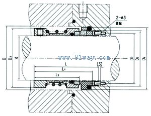 U45型機(jī)械密封外形尺寸