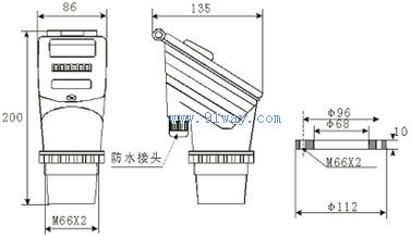 8033系列超聲波液位計(jì)外形尺寸