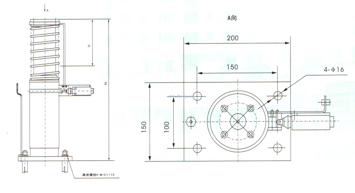 HYT型電梯專用油壓緩沖器技術(shù)參數(shù)及安裝尺寸