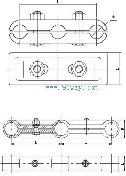MRJ3型三分裂軟母線間隔棒安裝尺寸