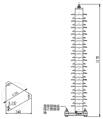 HY5W-110kVϵбbߴ