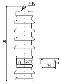 FS4-10kV閥式避雷器安裝尺寸
