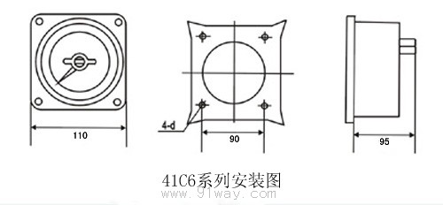 41系列船用表安裝尺寸