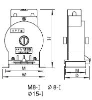 ALH-0.66M系列電流互感器安裝尺寸1
