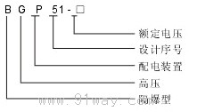 BGP51-10KV系列礦用隔爆型高壓真空配電裝置型號說明