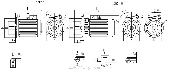 YZR,YZ電機(jī)安裝尺寸4