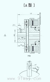 DLD7系列電磁離合器外形尺寸2